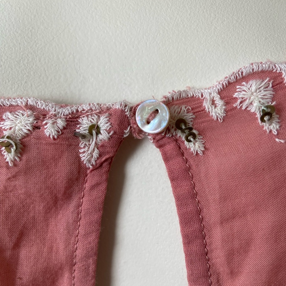 Free People Dusty Rose Embroidered Mini Dress - Picture 8 of 10